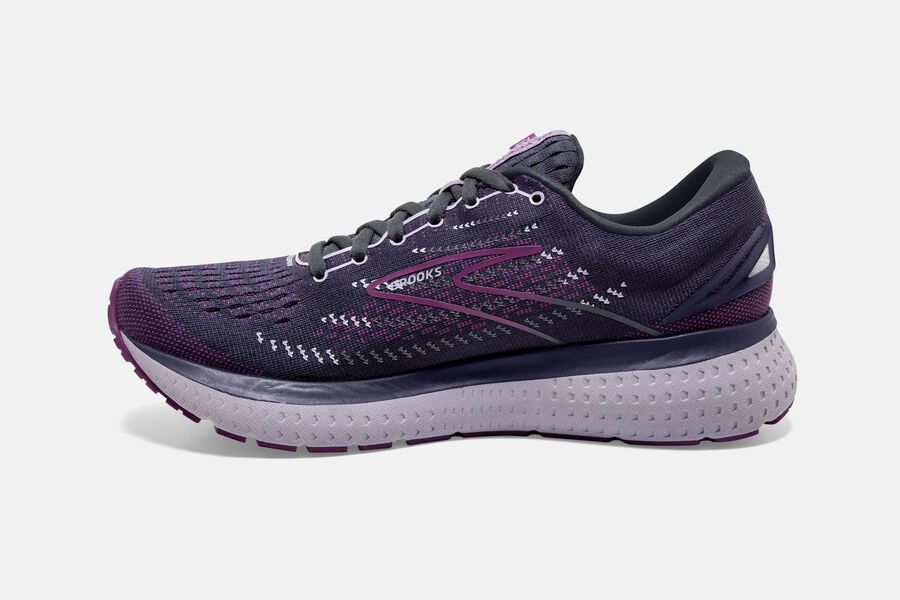 Glycerin 19 Road Brooks Running Shoes NZ Womens - Black/Purple - TRLFDU-863